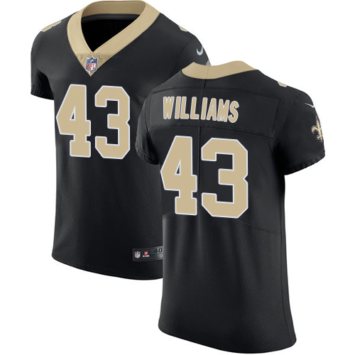Nike Saints #43 Marcus Williams Black Team Color Men's Stitched NFL Vapor Untouchable Elite Jersey - Click Image to Close